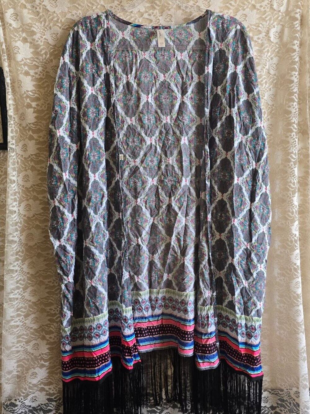 Swim Kimono - Beach Cover Up - Cacique - Boho - Hippy - Festi - Plus Size